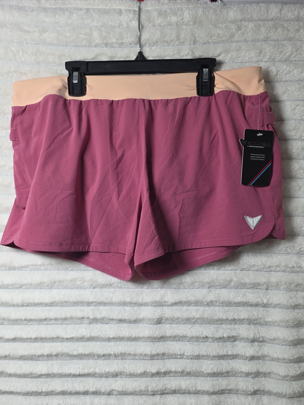 0501 Korsa Women's Athletic Shorts with Built In Underwear; Large